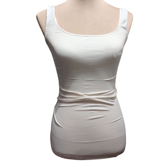 Blanqi Everyday S White Seamless Maternity Support Tank Top Belly Compression - Picture 1 of 10